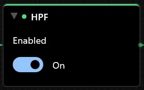High-Pass Filter node with an Enabled toggle set to On.
